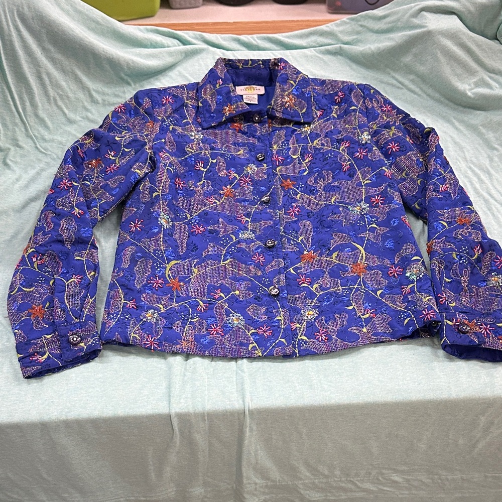 Floral Blue Blazer